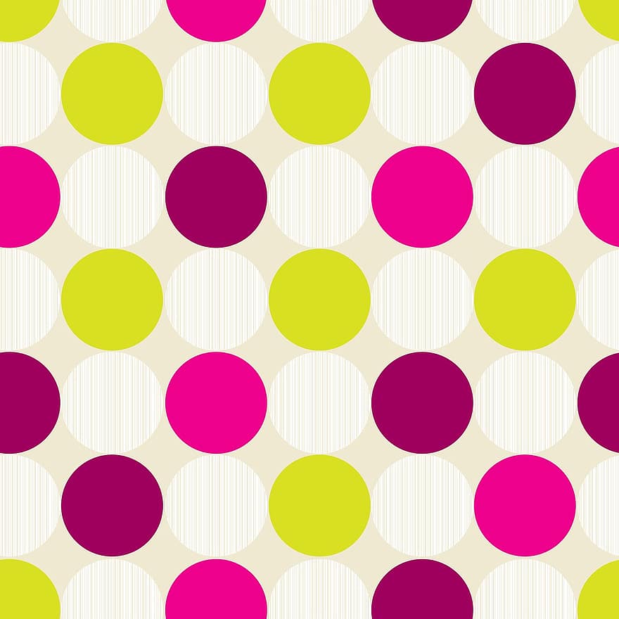 Polka Dots, Spots, Pattern, Seamless, Retro, Vintage, Scrapbook, Background, Wallpaper, Paper, Design