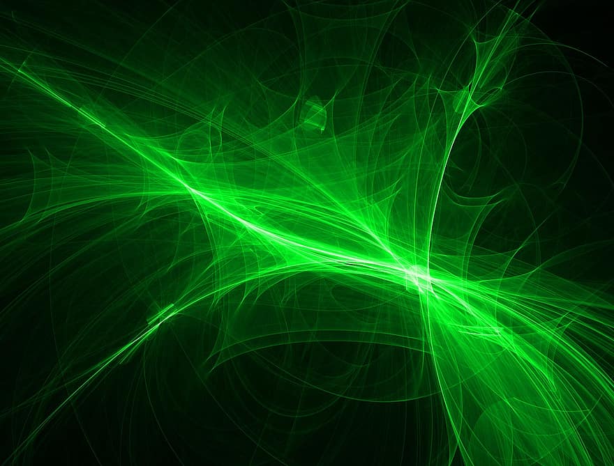 lys, abstrakt, baggrund, grøn, laser, radius