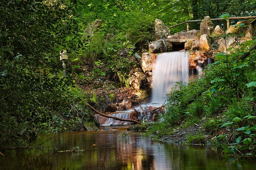 Waterfall, Cascade, River, Creek, Water, Nature, Landscape, Rock, Moss, Stone, Scenic