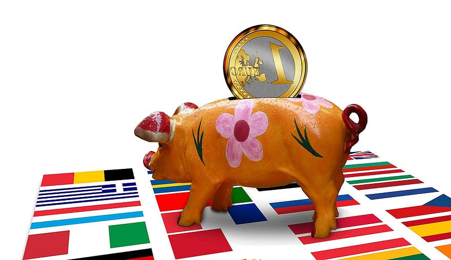 Piggy Bank, Pig, Save, Symbol, Currency, Economy, Economic Crisis, Coin, Crash, Shares, Active