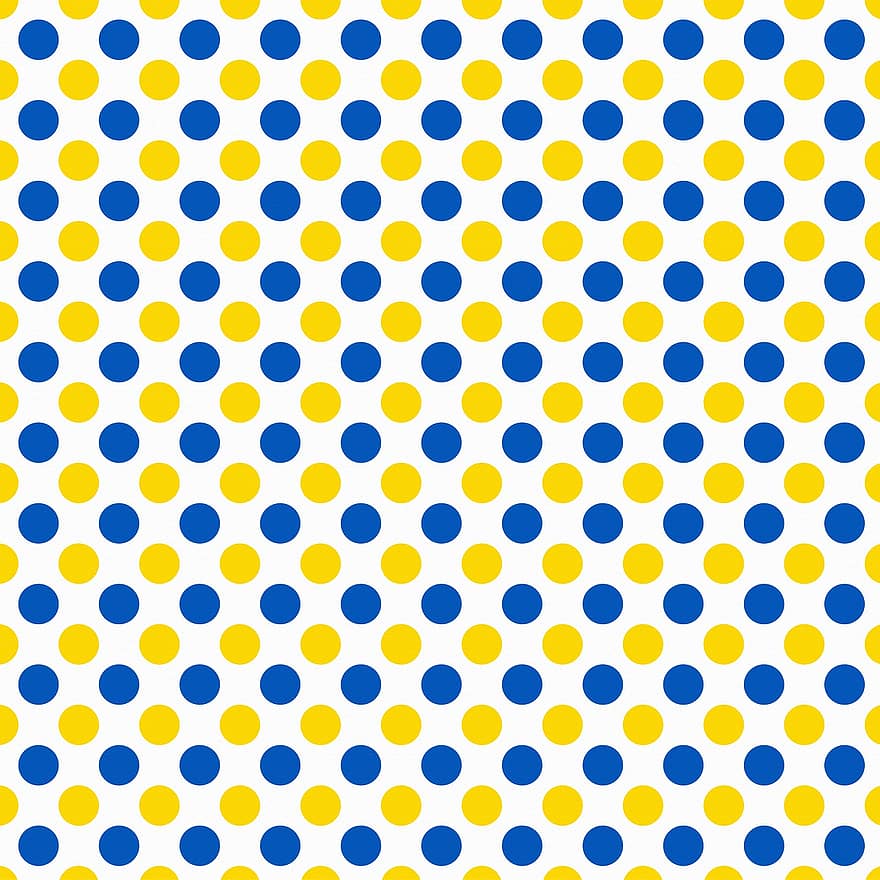 Polka prik, mønster, digitalt papir, Ukraine farver, blå og gul, baggrunde, abstrakt, kulisse, vektor, dekoration, illustration