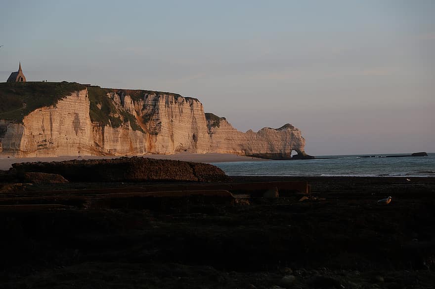 Sea, Cliff, Coast, Beach, Coastline, Waves, Ocean, Nature, Etretat, Normandy, rock