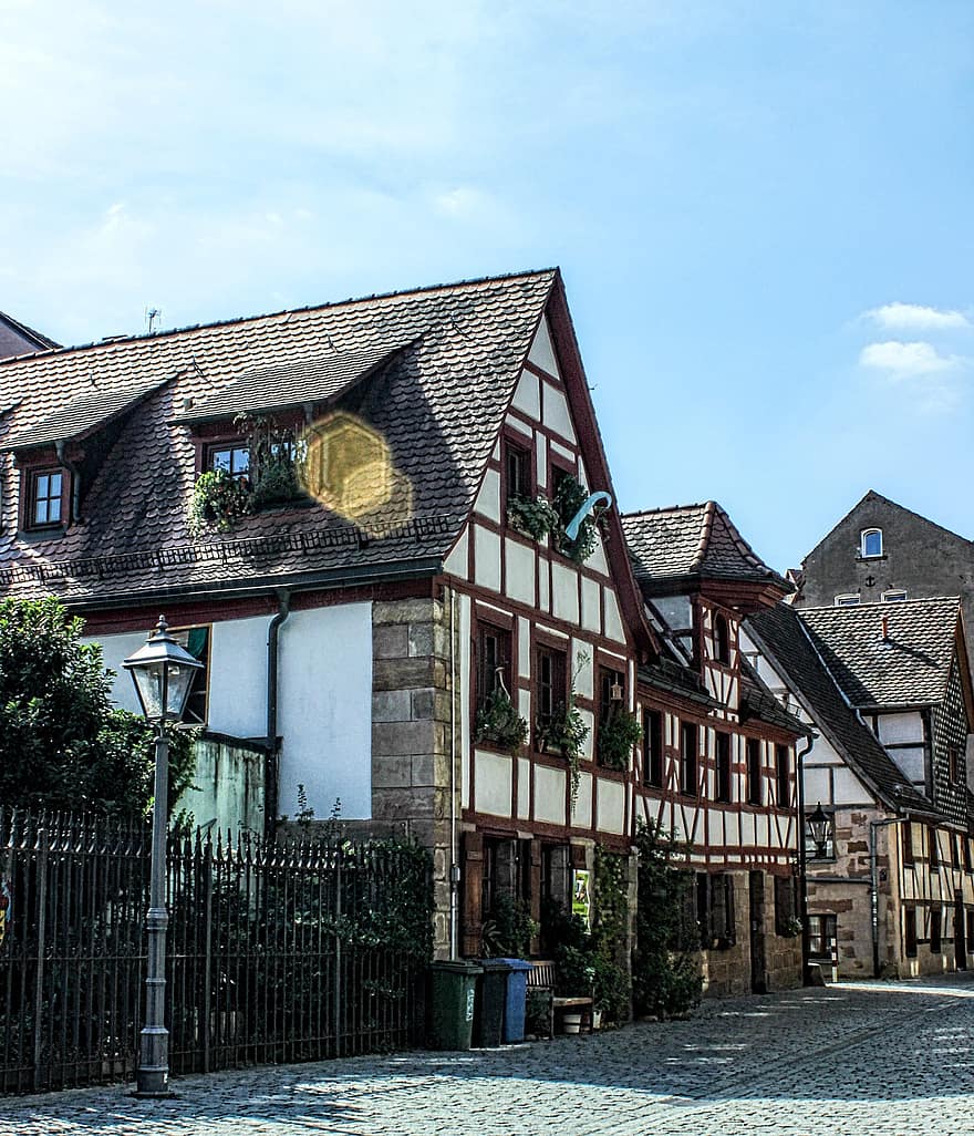 grindă cu zăbrele, oraș, sat, fachwerk, fachwerkhaus, arhitectură, Altstadt, istorie