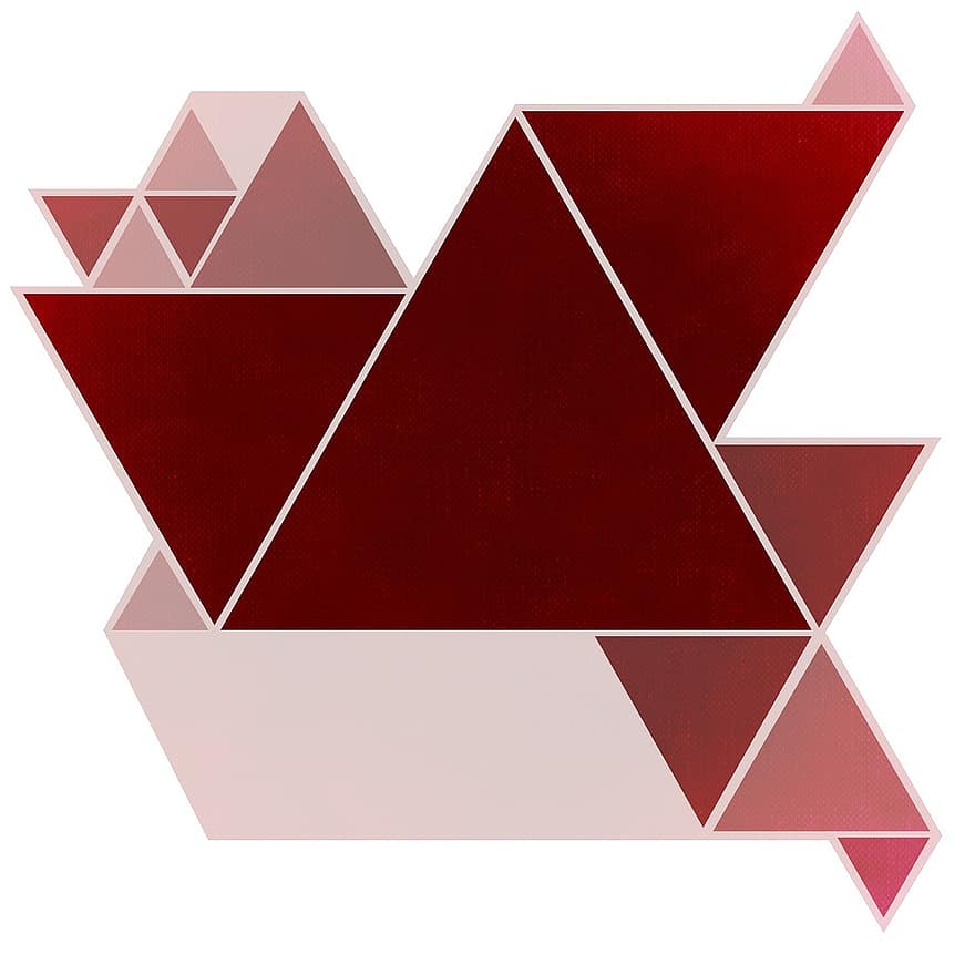 obrázek na pozadí, Červené, trojúhelník, abstraktní, barva