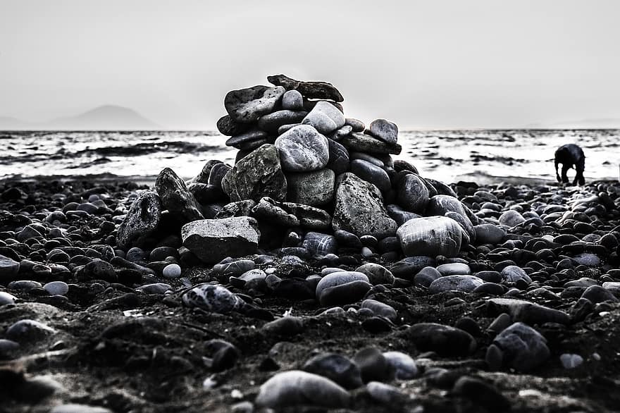 Stones, Beach, Sea, Coast, Water, Stone
