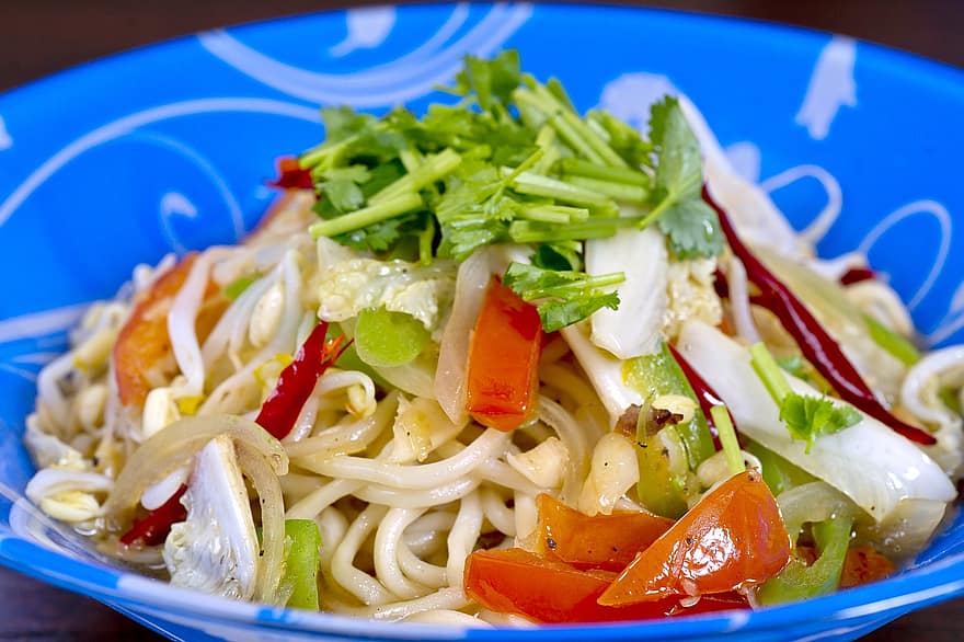 Food, Udon Noodles, Vegetables, Korean Cuisine