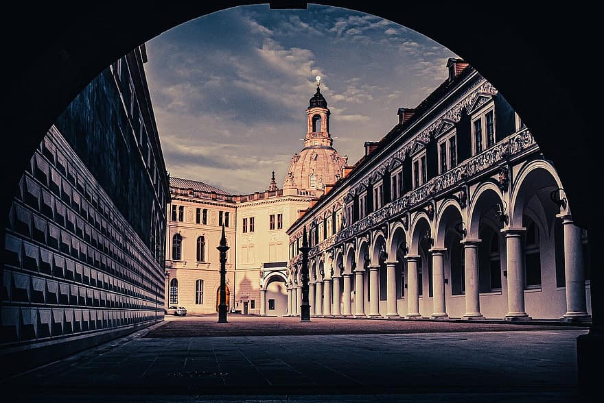 Дрезден, Fürstenzug, архитектура, известното място, външна сграда, християнство, изградена конструкция, религия, история, стар, прозорец