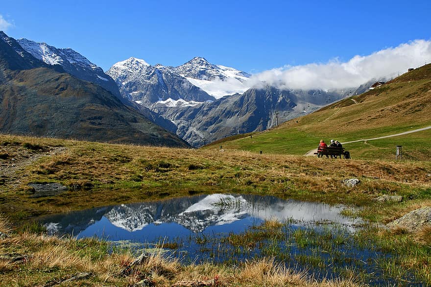 munţi, natură, excursie pe jos, călătorie, explorare, în aer liber, Alpi, Austria, Munte, peisaj, iarbă