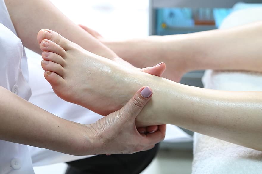 Foot Care, Podiatry, Feet, Massage, Clinic, human hand, women, close-up, adult, togetherness, human foot