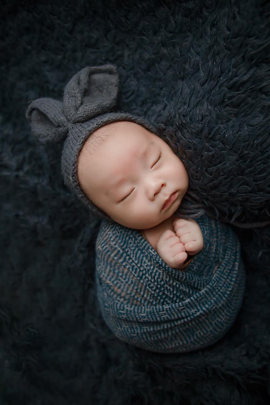 Φωτογράφιση μωρού, βρέφος, κοιμάται μωρό, μωρό, παιδί, Φασκαρισμένο παιδί, χαριτωμένος, νεογέννητος, κοιμάμαι, μικρό, ένα άτομο