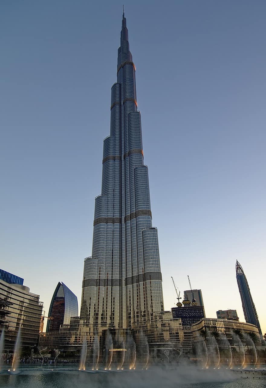 u a e, Dubaija, pilsēta, burj khalifa, arhitektūra, ēka, debesskrāpis, tornis, debesskrāpji, moderns, logu