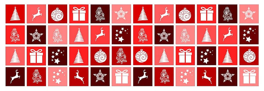 Коледа, карта, иновативен, модерен, символи, Дядо Коледа, Коледно украшение, украса, Северен елен, подарък, звезда