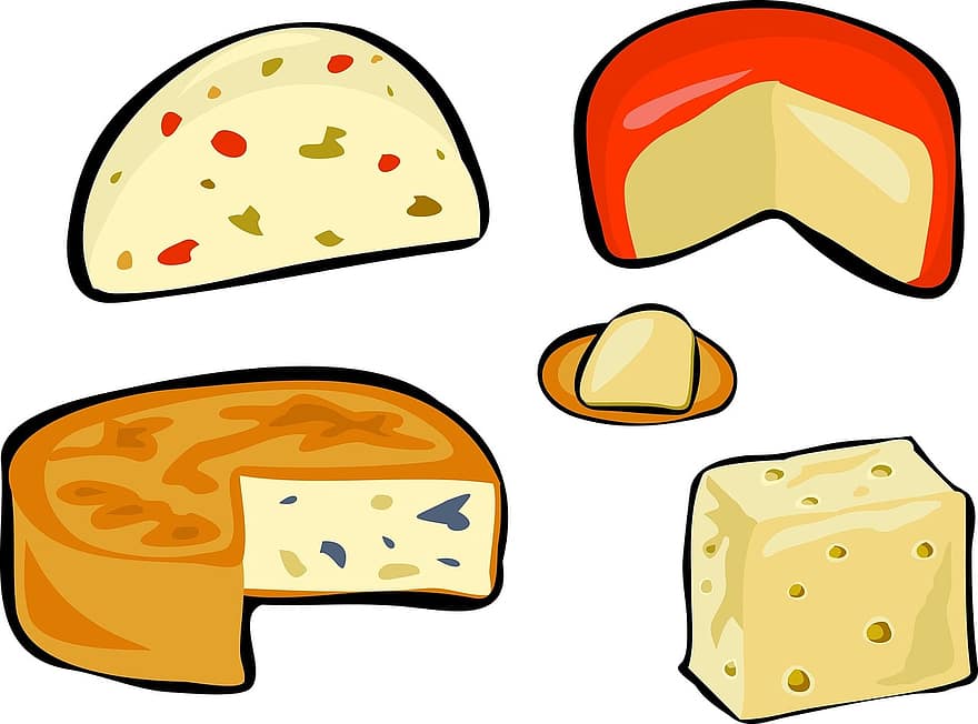 élelmiszer, tejcsarnok, sajt, kiválasztás, fajta, termék, hozzávaló, nyers, választék, előétel