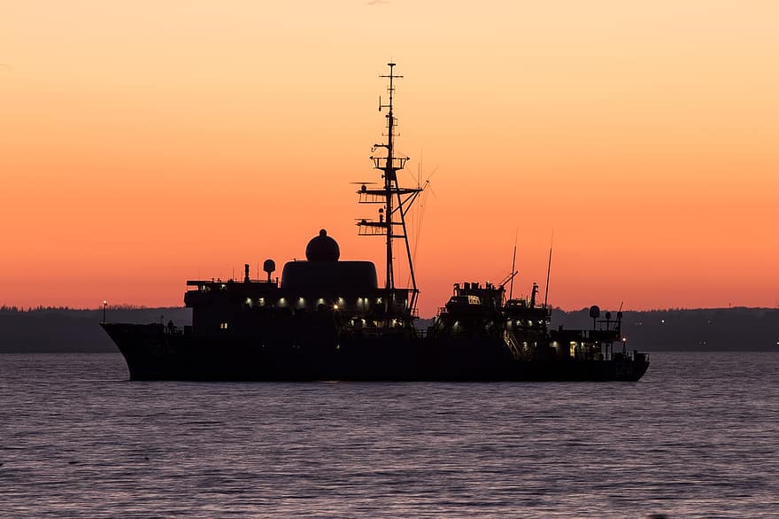 skib, kystvagt, solopgang, baltiske hav, hav, vand, krigsskib, ukraine, daggry, nautiske fartøj, solnedgang