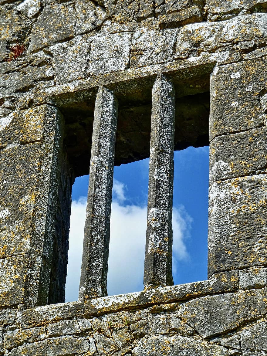 vindue, gamle bygning, stenbygning