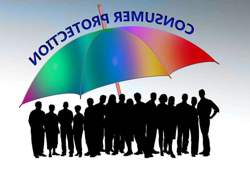 pessoa, homem, mulher, criança, guarda-chuva, tela, protecção, segurança, consumidor, proteção do consumidor, cliente