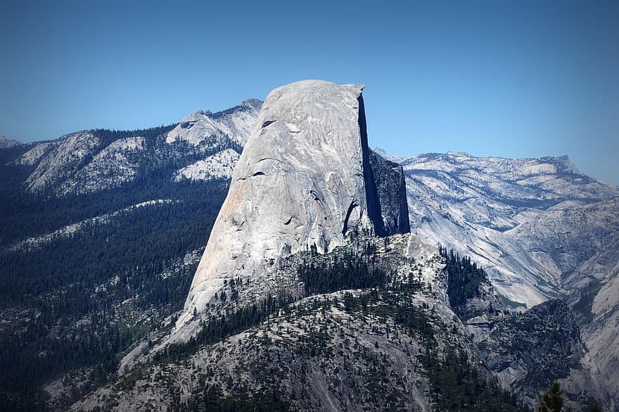 fél kupola, természet, utazás, Yosemite, Kalifornia, sziklamászás, Nemzeti Park, szabadban, idegenforgalom