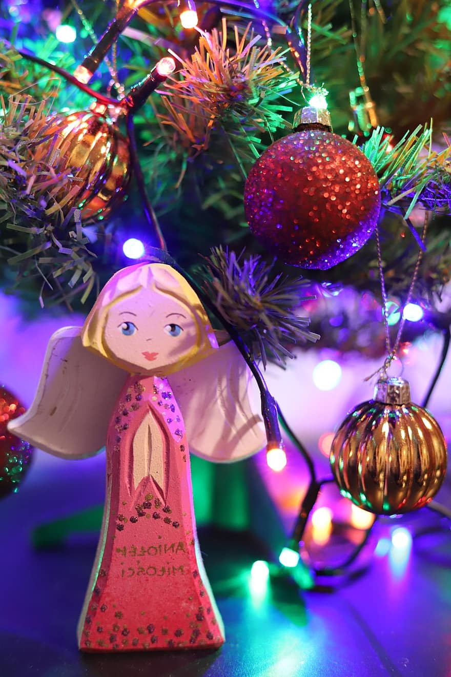 Angel, Christmas Tree, Holidays, Advent