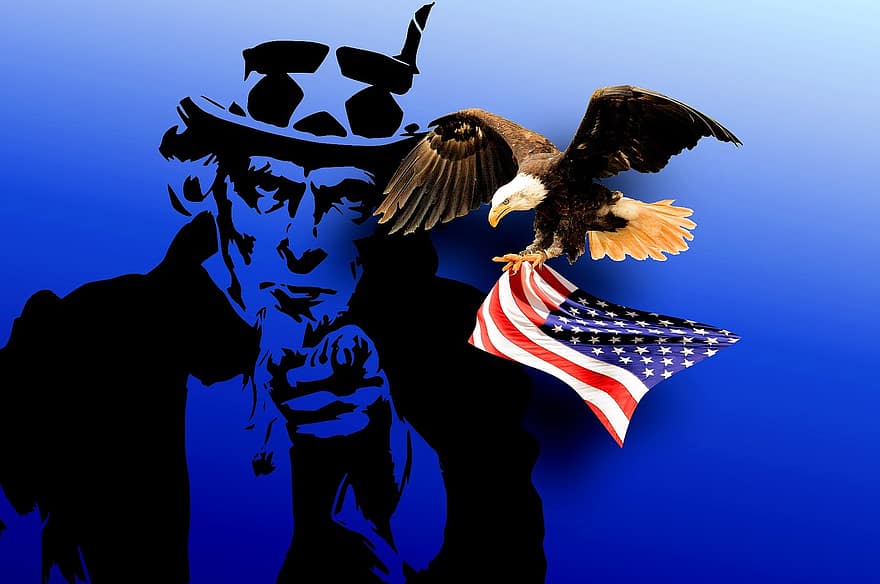 nonkel Sam, hoed, ster, Verenigde Staten, Amerika, Uncle Sam Hoed, Onafhankelijkheidsdag, u, Notitie, vinger, regering