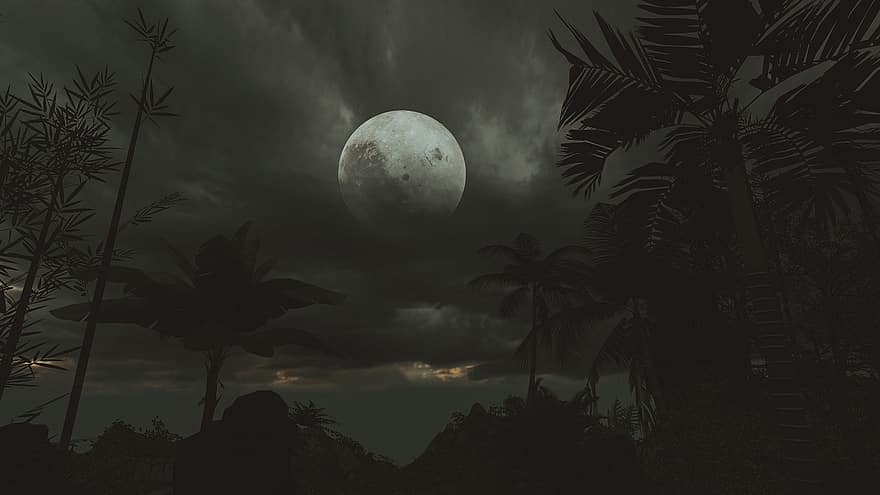 місяць, природи, ніч, на відкритому повітрі, небо, супутник, фарба, мистецтво, вид, шпалери, астрономія