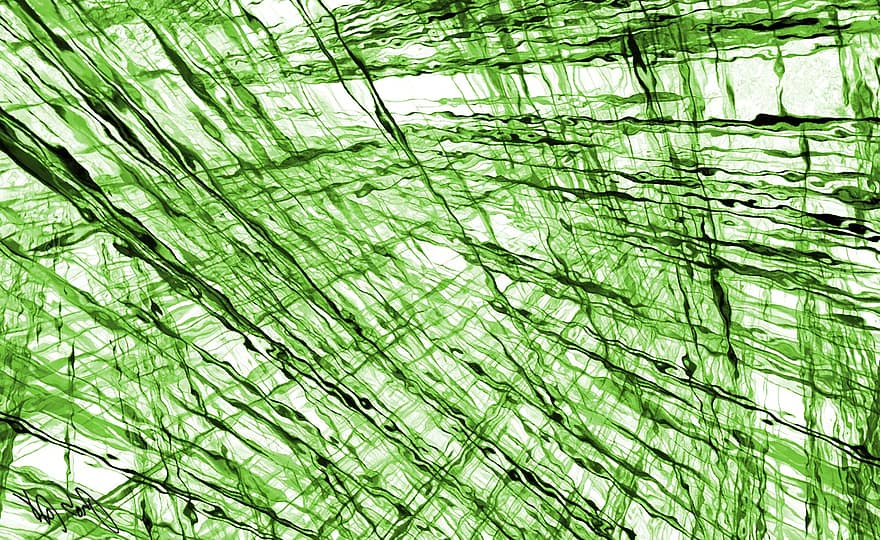 fractal, verde, digital, abstrato, Raios, onda, estrutura, padronizar