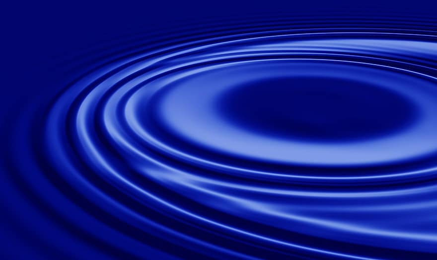 Wave, Blue, Concentric, Waves Circles, Water, Circle, Rings, Arrangement, Nature, Wallpaper, Background Image