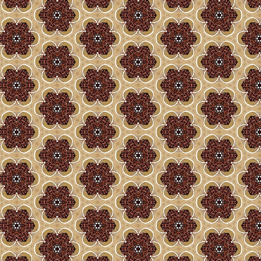 mønster, sekvens, motiv, design, plan, forarbejdning, blomster, brun blomst, Brunt design, brunt mønster, Brun plan