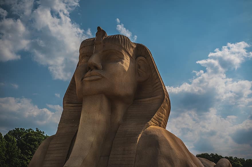 сфинкс, статуя, Египет, Сфинкс Гиза, памятник, скульптура, исторический, древний