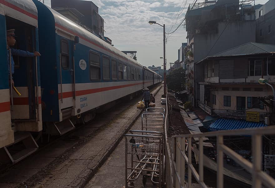 기차, 여행, 교통, 하노이