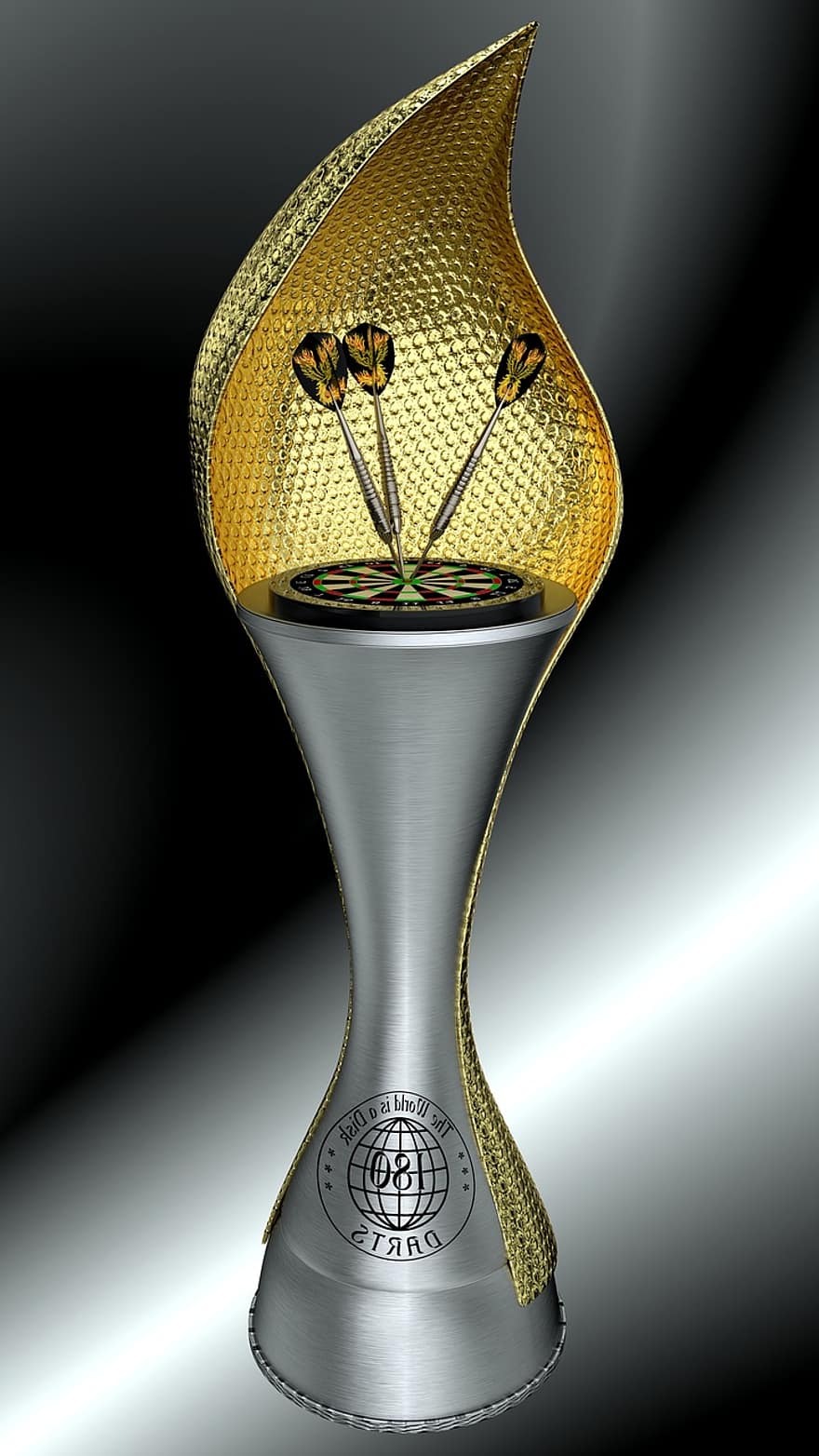 Cup, Darts, Sport, Winner, Award, 3d