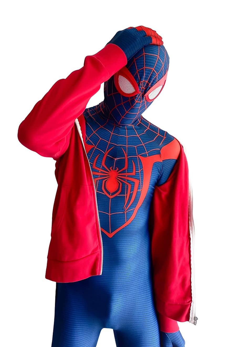 Zirnekļcilvēks, kostīms, cosplay, Zentai uzvalks, virsbūve, spandekss, likra