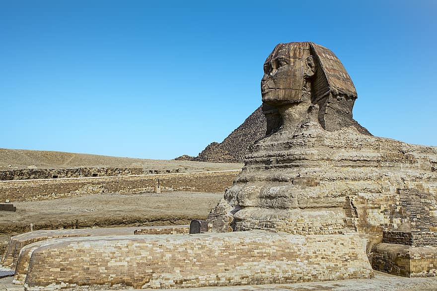 Sphinx, Egypt, Cairo, Egyptian, Ancient, Monument, Culture
