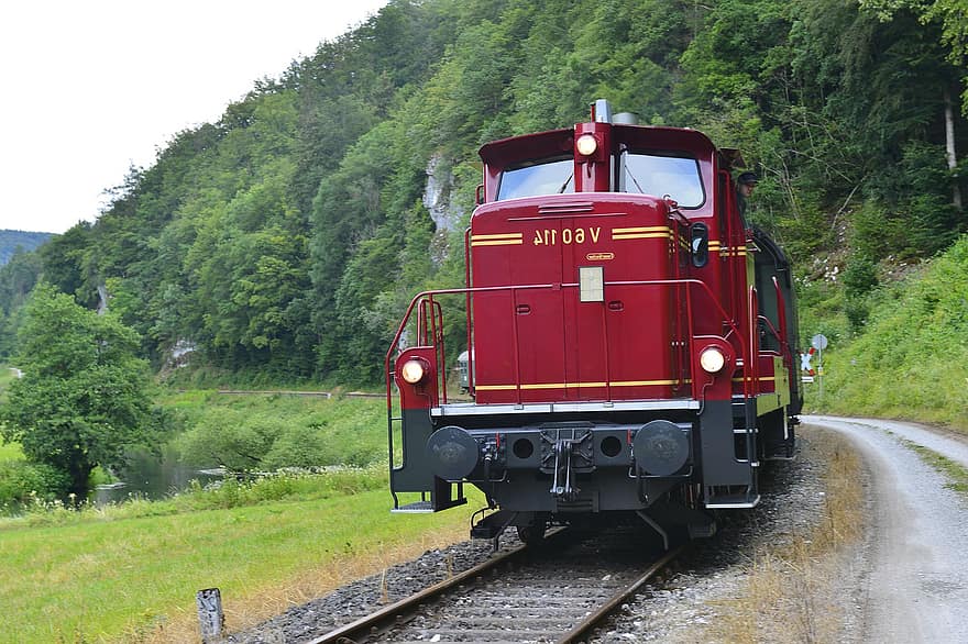 locomotiva diesel, motore, treno, ferrovia, ferrovia museo, franchi svizzeri