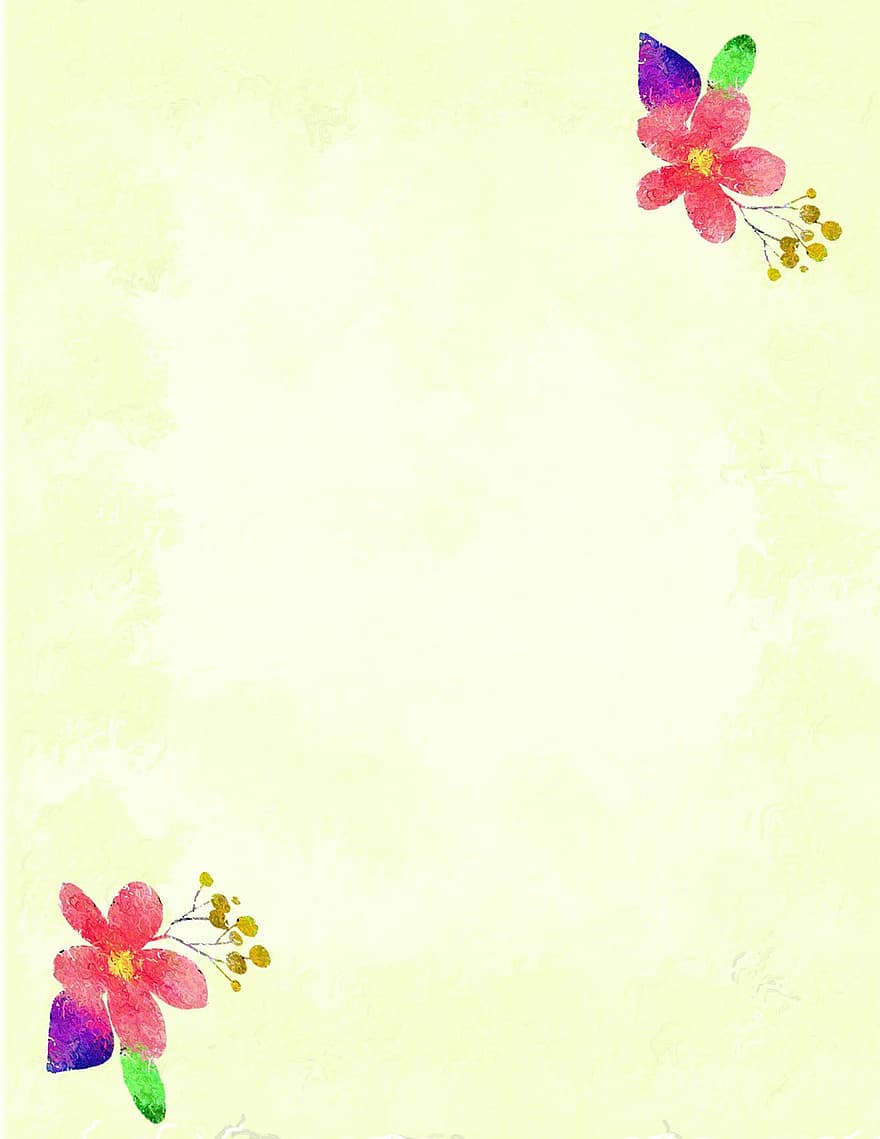 Flower, Yellow, Watercolor, Background, Base, Spring, Nature, Garden, Blossom, Bloom