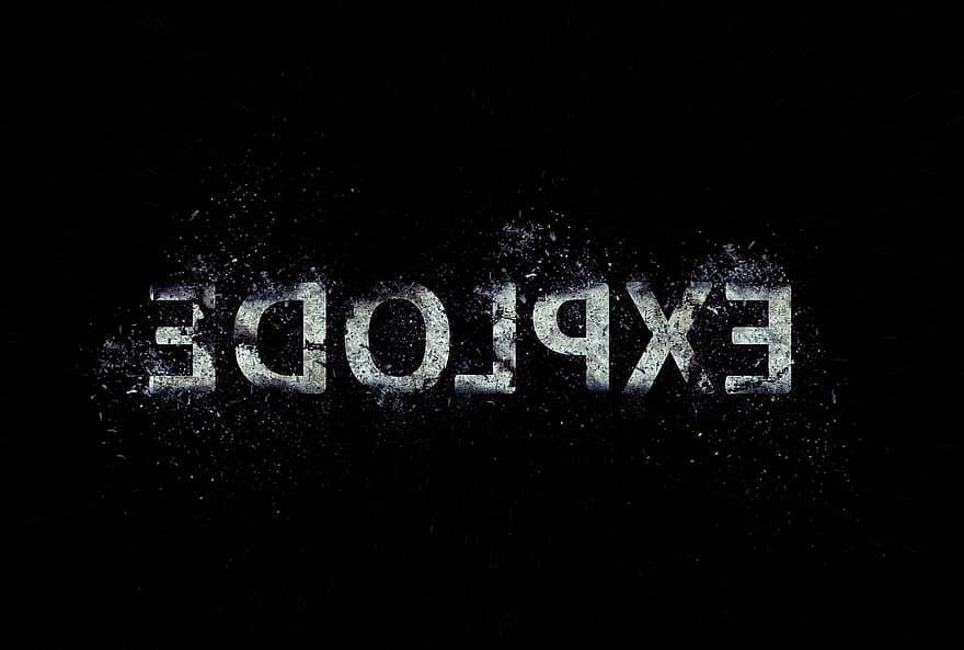 Explode, Text, Scattering, Effect, Wallpapper, Letters