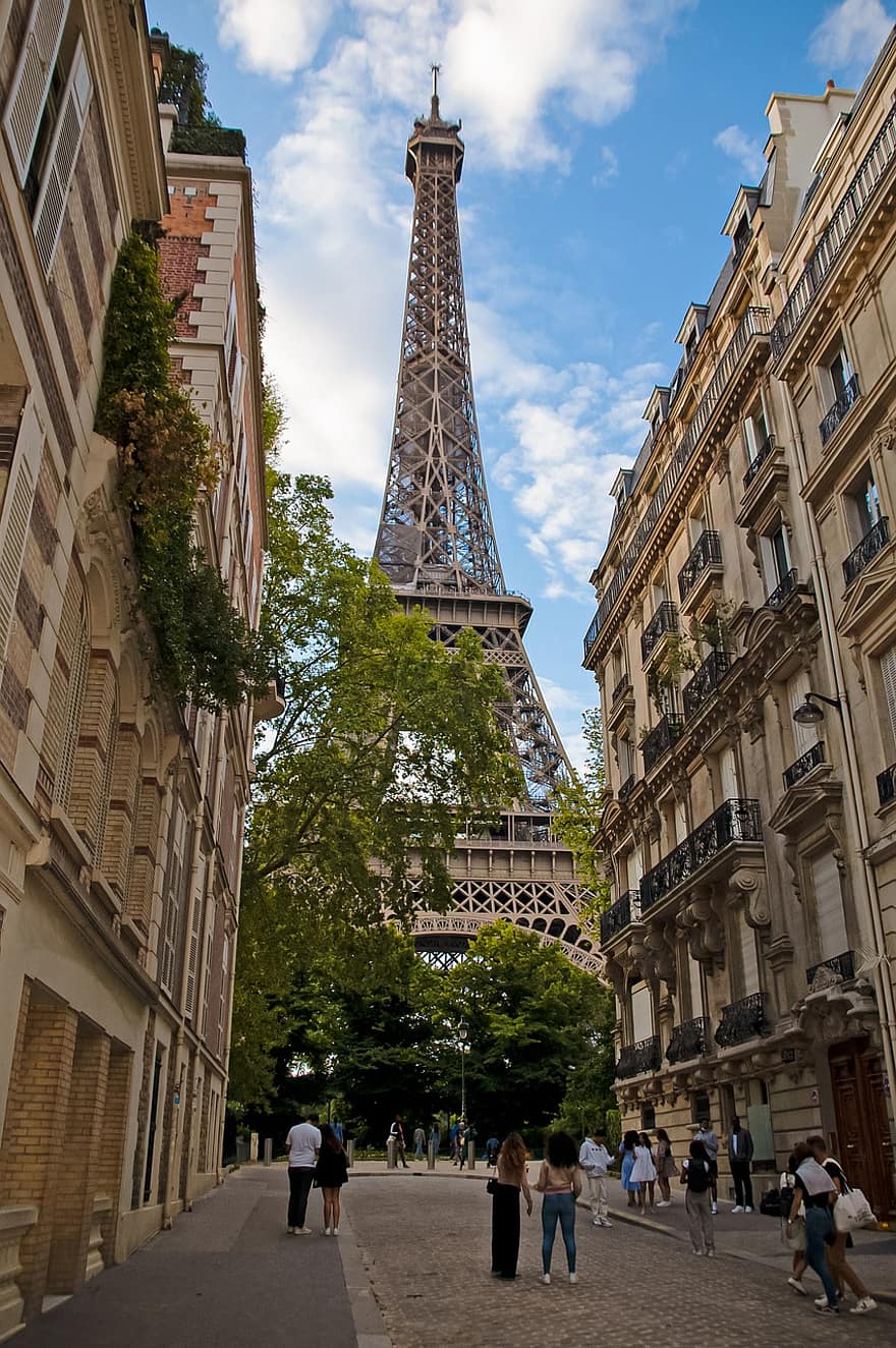 Эйфелева башня, туристическая достопримечательность, Париж, Франция, город, Европа, ориентир, путешествовать, туризм