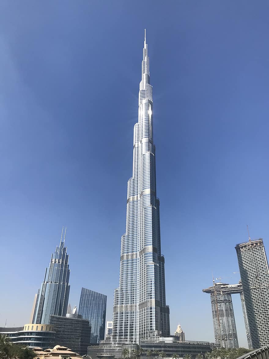 ville, bâtiment, architecture, Voyage, tourisme, façade, extérieur, Dubai, Burj Khalifa, gratte ciel, extérieur du bâtiment