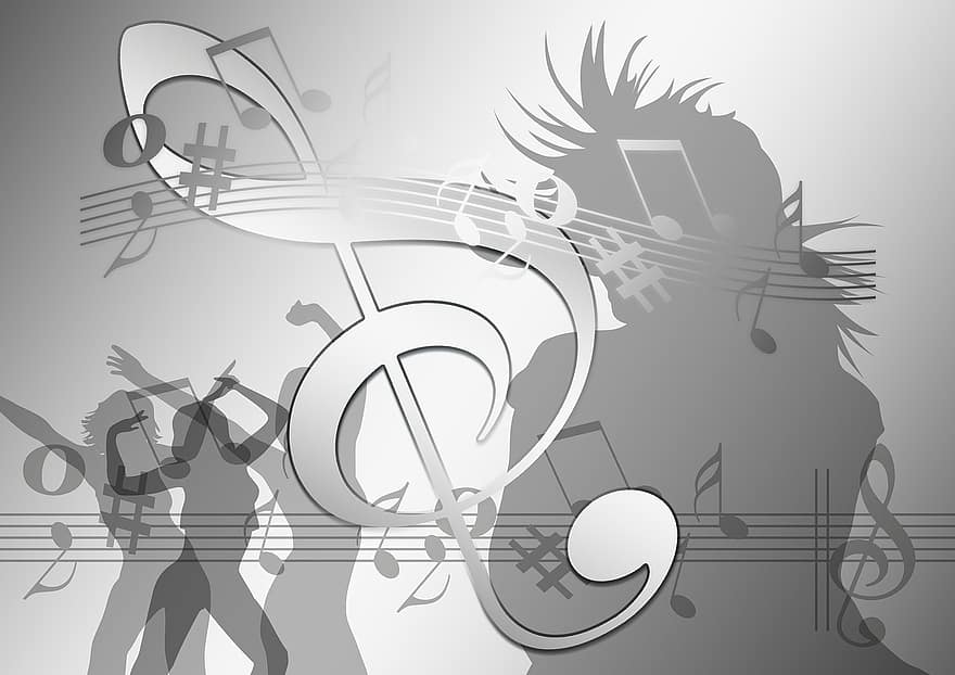 dans, muzică, treble clef, sunet, concert, muzician, notenblatt, cheie, tonkunst, partituri, portativ