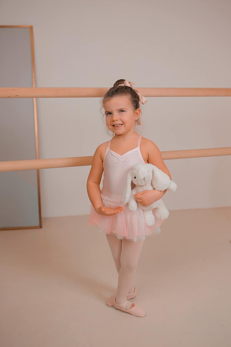 ballerina, ballett, kid, barn, ung, pike, liten jente, danse, søt, bedårende, posere