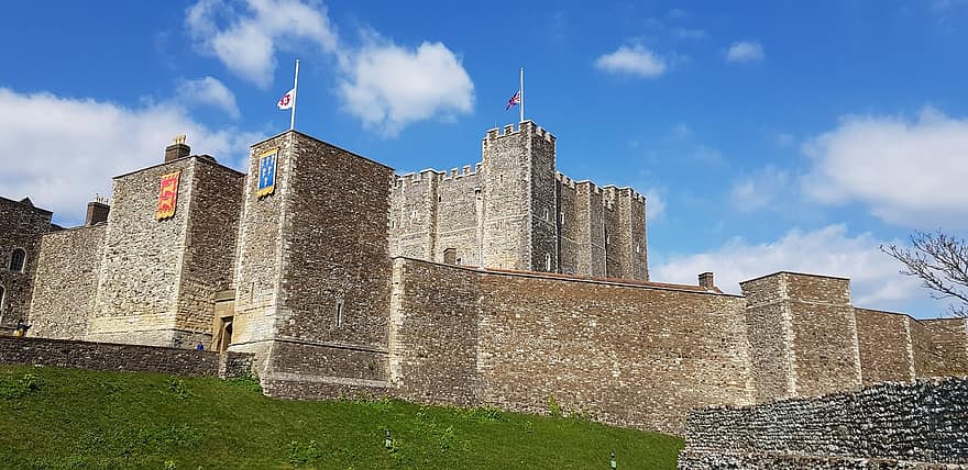 Dover, Castle, Fortress, England, Battlements, History, Landmark, Historical, Heritage, Norman, Fort