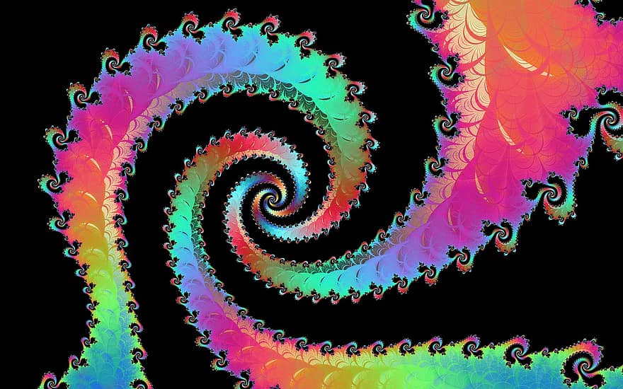 Fractal, Abstract, Spiral, Pattern, Vortex, Spin, Fantasy, Colorful, Art, Artwork, Abstract Art