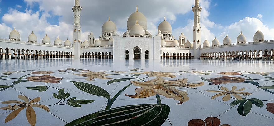 moskeija, islam, Abu Dhabi, Yhdistyneet Arabiemiirikunnat, uskonto, arkkitehtuuri, minareetti, viljelmät, hengellisyys, kuuluisa paikka, ramadan