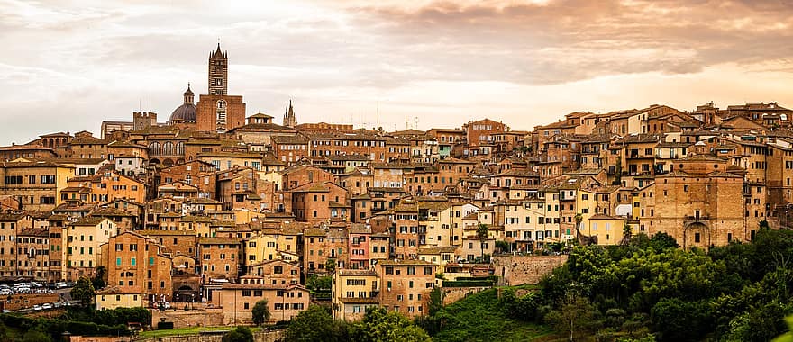 Sienan kaupunki, Italia, vanha kaupunki, Vanhan kaupungin matkailu, arkkitehtuuri, antiikin arkkitehtuuri, Eurooppa, matkailu, kirkko, uskonto, katolinen