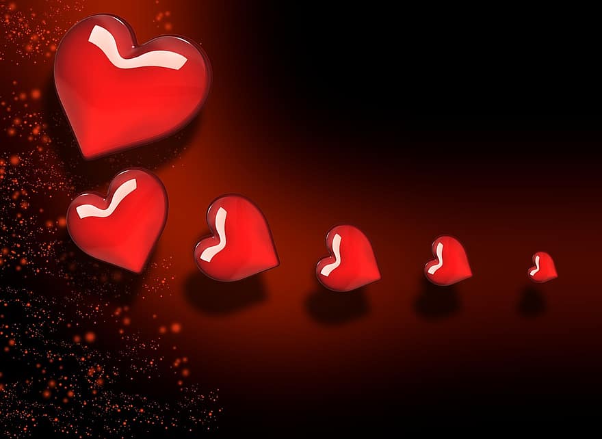 jantung, Latar Belakang, merah, hari Valentine, kreatif, cinta