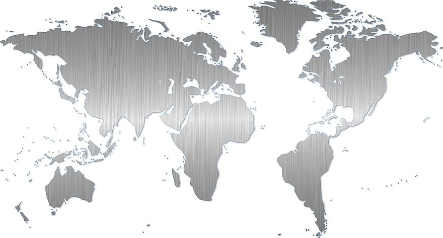 карта на света, в световен мащаб, география, международен, карта, свят, земя