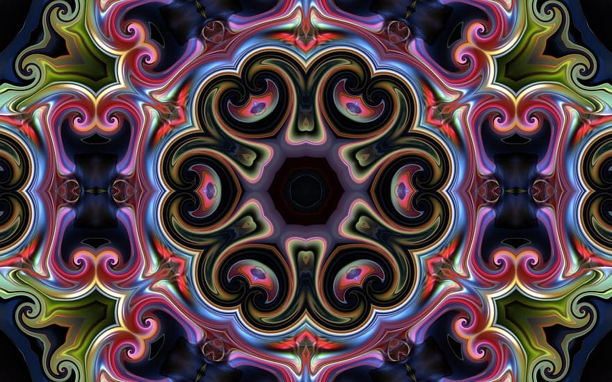 Mandala, kuvio, symmetria, kiehkura, pyörähdys, kierre-, abstrakti, tausta, tapetti, ruusuikkuna, ruusuke