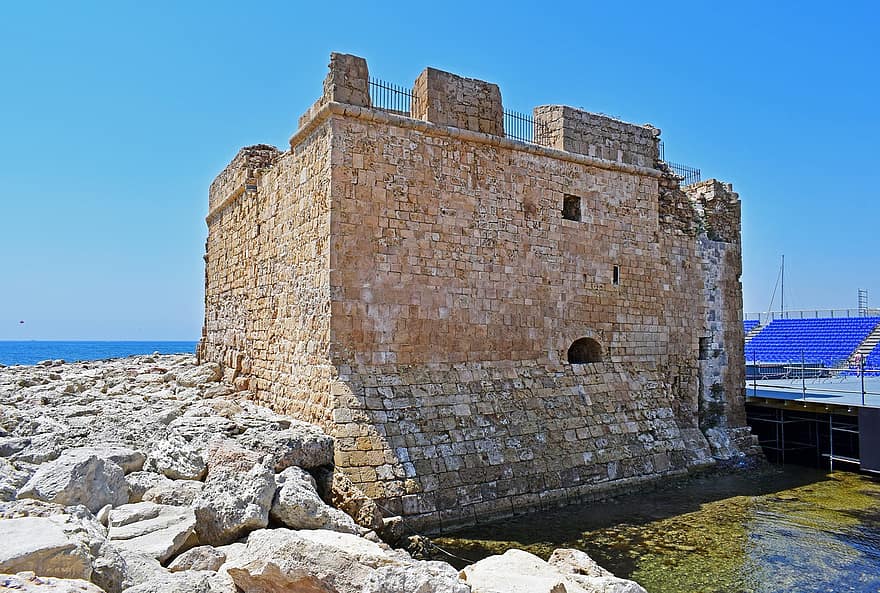 zamek, architektura, pomnik, Strona historyczna, punkt orientacyjny, Pafos, znane miejsce, historia, stary, podróżować, średniowieczny