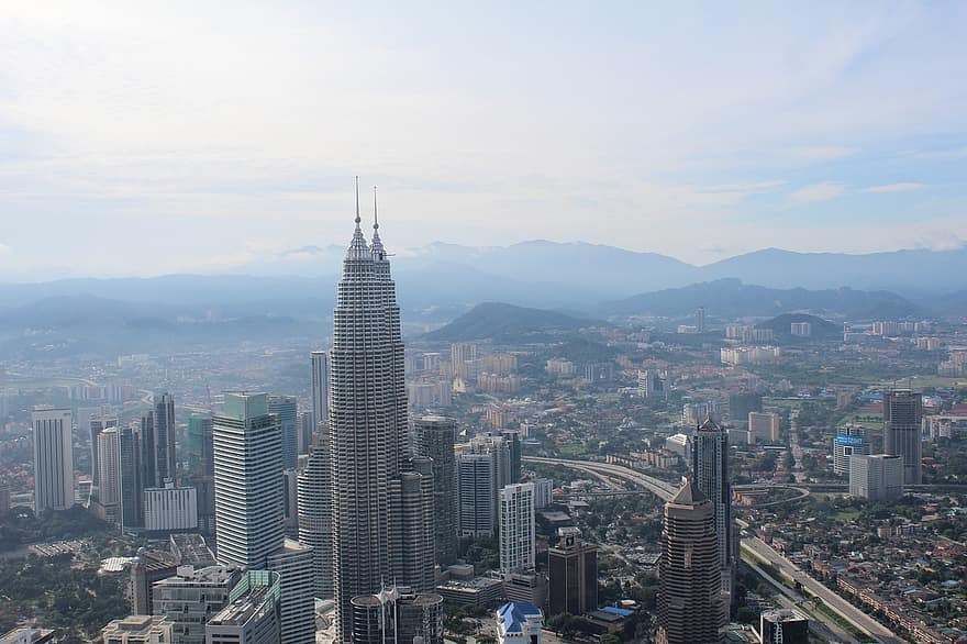 Malaizija, pilsētas ainava, pilsēta, ēkām, pilsētas, metropole, debesskrāpis, pilsētas panorāma, arhitektūra, slavenā vieta, ēkas ārpuse