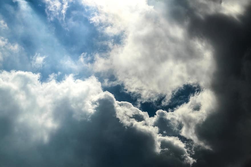 Sky, Clouds, Weather, Atmosphere, Light, Heaven, Cloudy, day, cloud, blue, backgrounds