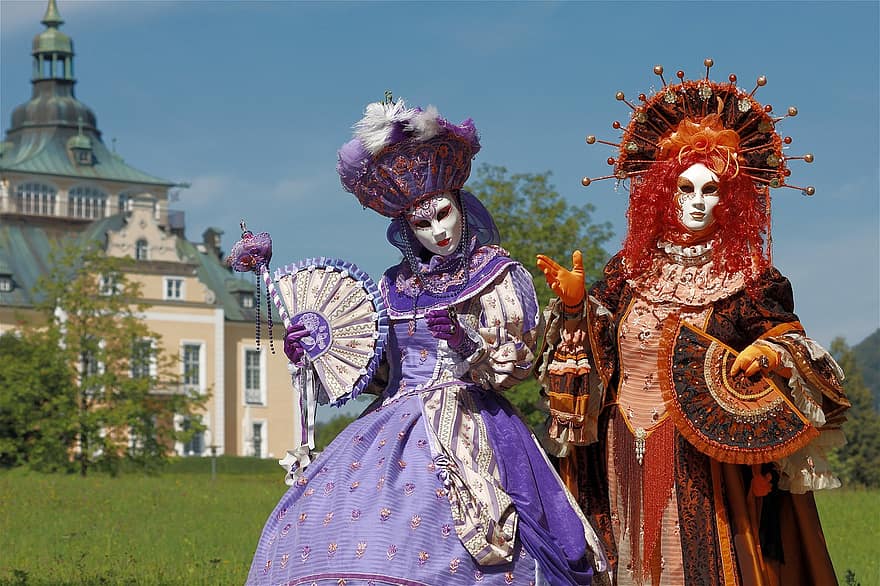 venetianskarnival, kostyme, masquerade, karneval, festival, venetian maske, kulturer, tradisjonelle klær, reiser karneval, kjole, tradisjonell festival